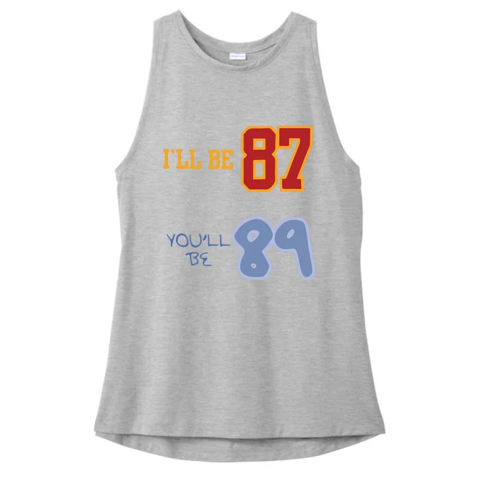 87 And 1989 Ladies Tri-Blend Wicking Tank