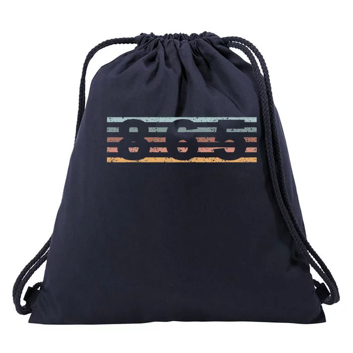 865 Area Code Retro Tennessee Knoxville Drawstring Bag