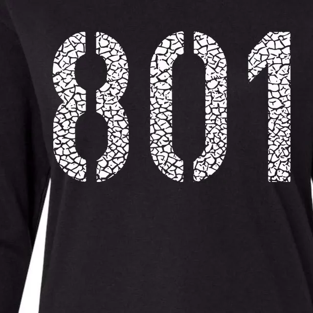 801 Area Code Salt Lake City Womens Cotton Relaxed Long Sleeve T-Shirt