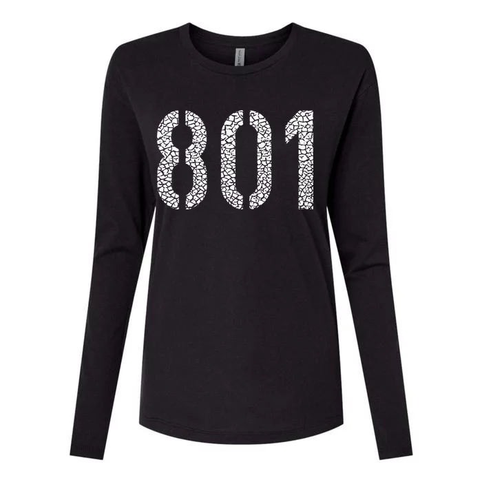 801 Area Code Salt Lake City Womens Cotton Relaxed Long Sleeve T-Shirt