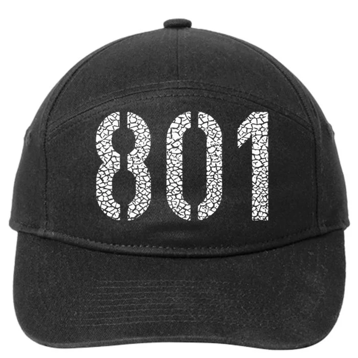 801 Area Code Salt Lake City 7-Panel Snapback Hat