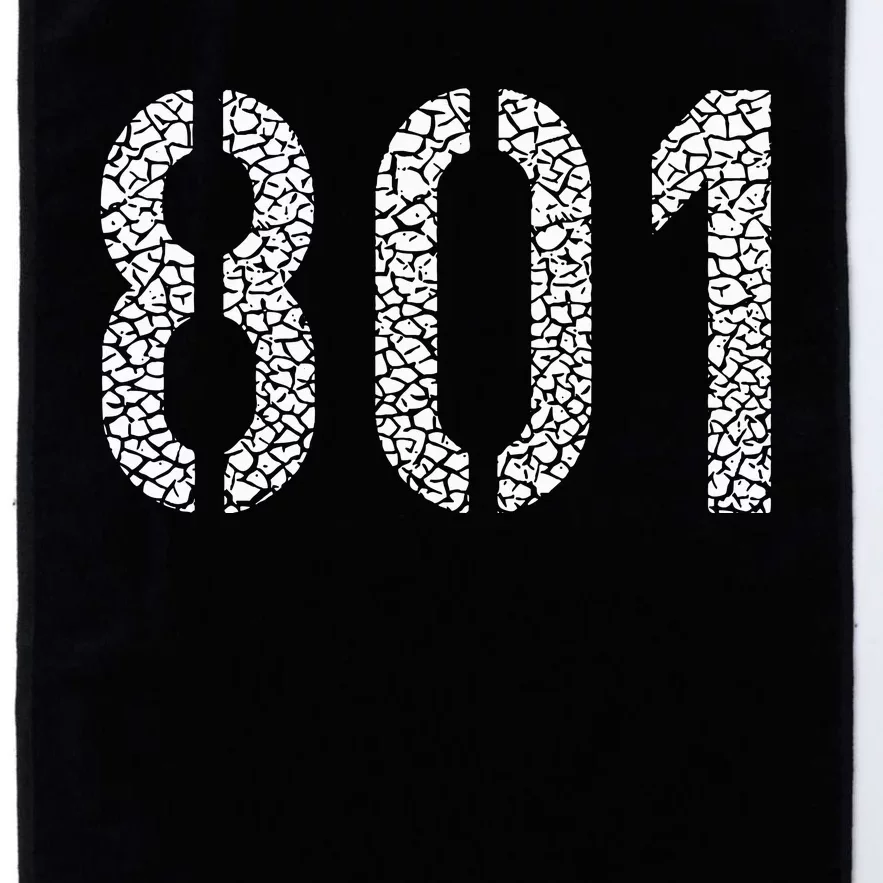 801 Area Code Salt Lake City Platinum Collection Golf Towel