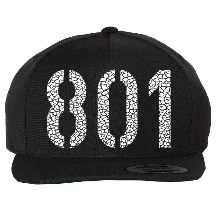 801 Area Code Salt Lake City Wool Snapback Cap