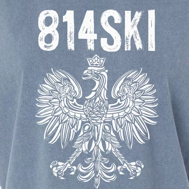 814 Area Code Erie Pennsylvania 814ski Polish Pride Garment-Dyed Women's Muscle Tee