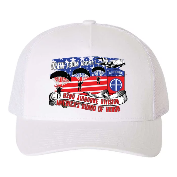 82nd Airborne Division Paratrooper Veteran Fort Bragg Gifts Yupoong Adult 5-Panel Trucker Hat