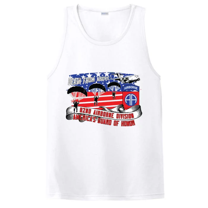 82nd Airborne Division Paratrooper Veteran Fort Bragg Gifts Performance Tank