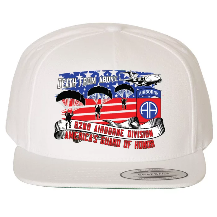 82nd Airborne Division Paratrooper Veteran Fort Bragg Gifts Wool Snapback Cap