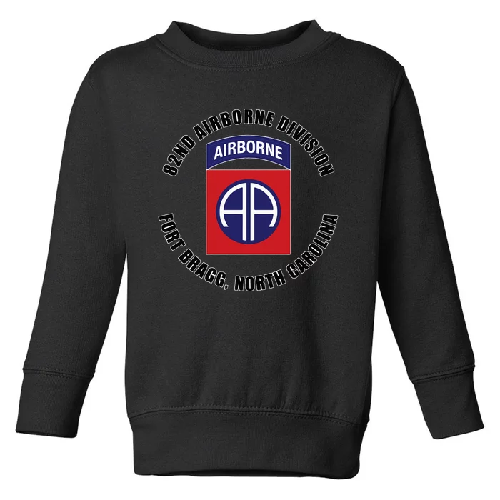 82nd Airborne Division Fort Bragg North Carolina Emblem Vet Toddler Sweatshirt