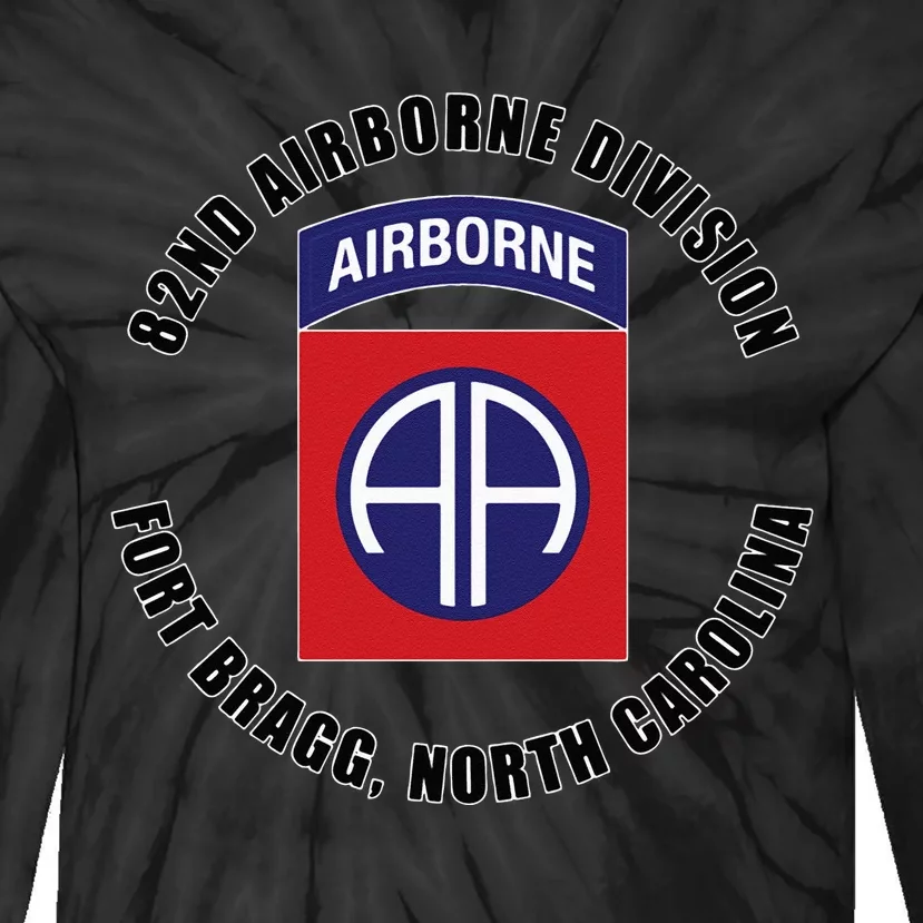 82nd Airborne Division Fort Bragg North Carolina Emblem Vet Tie-Dye Long Sleeve Shirt