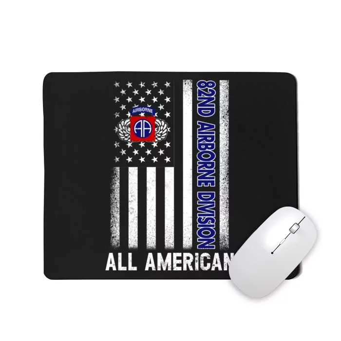 82nd Airborne Division American Flag Vintage Fathers Day Mousepad