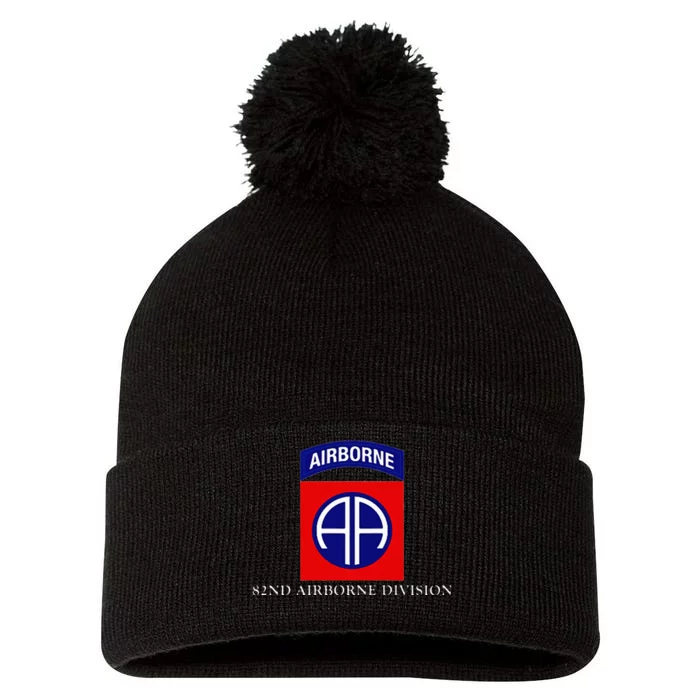 82nd Airborne Division Pom Pom 12in Knit Beanie