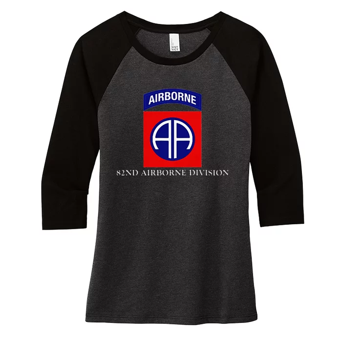 82nd Airborne Division Women's Tri-Blend 3/4-Sleeve Raglan Shirt