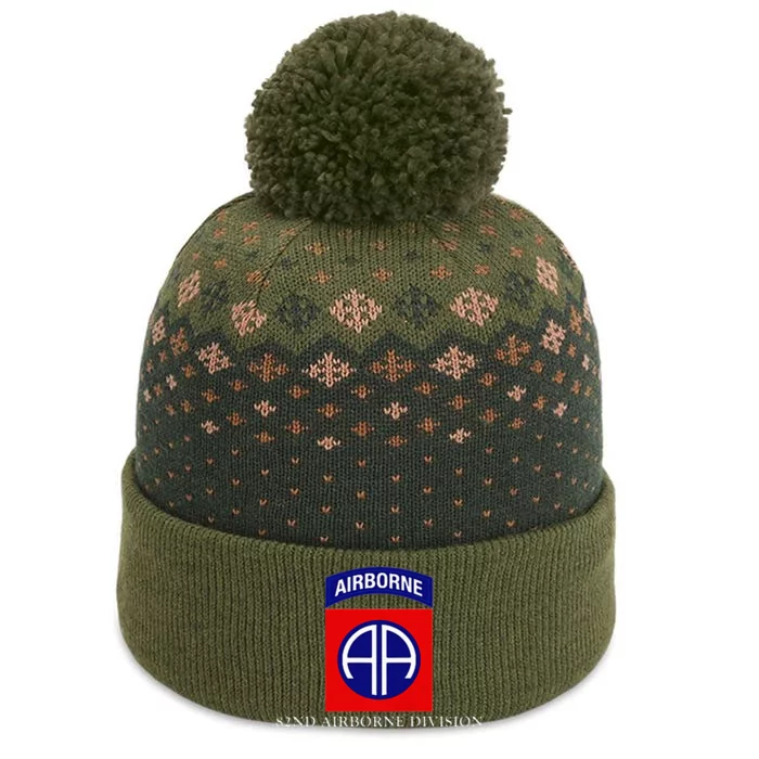 82nd Airborne Division The Baniff Cuffed Pom Beanie