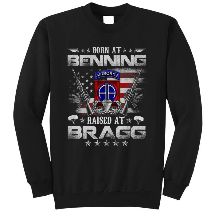 82nd Airborne Division Born At Ft Benning Raised Fort Bragg Sweatshirt