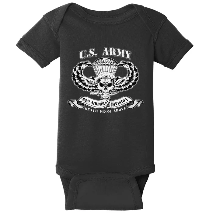 82nd Airborne Division Paratrooper Veteran Fort Bragg Gifts Baby Bodysuit