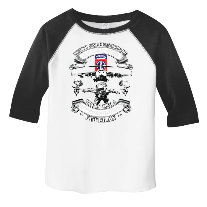 82nd Airborne Division Paratrooper Fort Bragg Veteran Gifts Toddler Fine Jersey T-Shirt