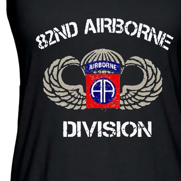 82nd Airborne Division Veteran Ladies Essential Flowy Tank