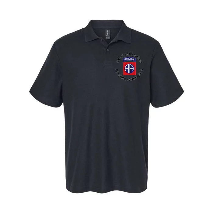 82nd Airborne Division Fort Bragg North Carolina Emblem Vet Softstyle Adult Sport Polo