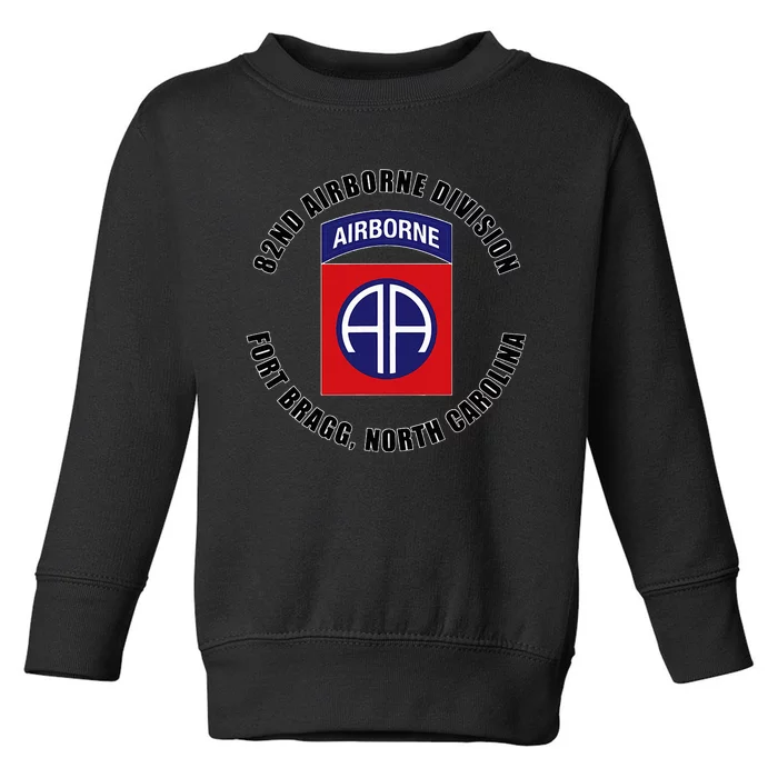 82nd Airborne Division Fort Bragg North Carolina Emblem Vet Toddler Sweatshirt