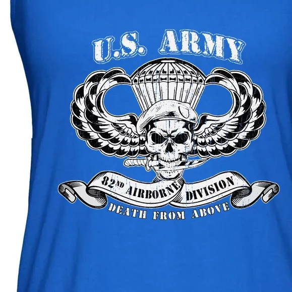 82nd Airborne Division Paratrooper Veteran Fort Bragg Ladies Essential Flowy Tank