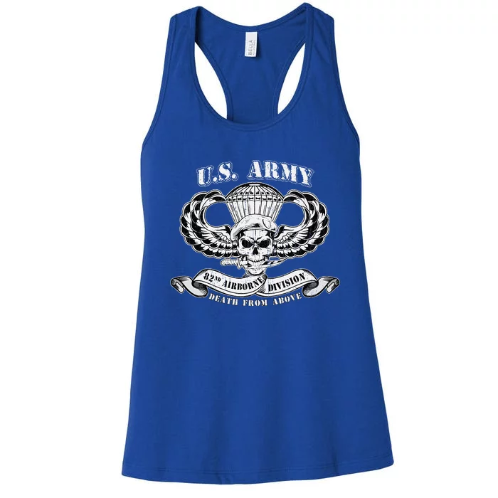 82nd Airborne Division Paratrooper Veteran Fort Bragg Women's Racerback Tank