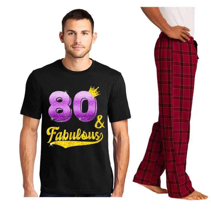 80 and fabulous - 80 years old Gift - 80th Birthday Pajama Set