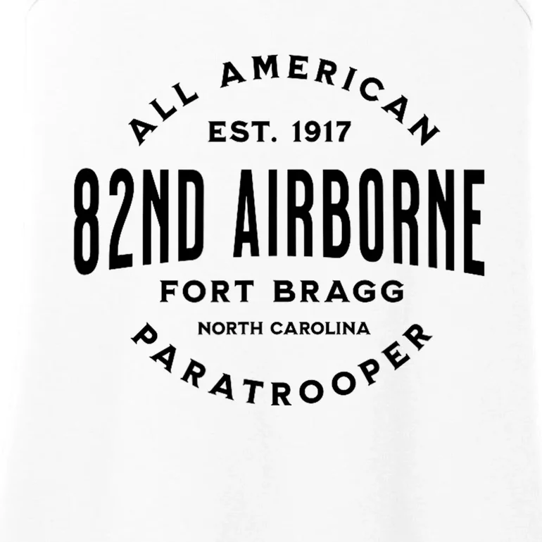 82nd Airborne Paratrooper Fort Bragg All American Veteran Ladies Essential Tank