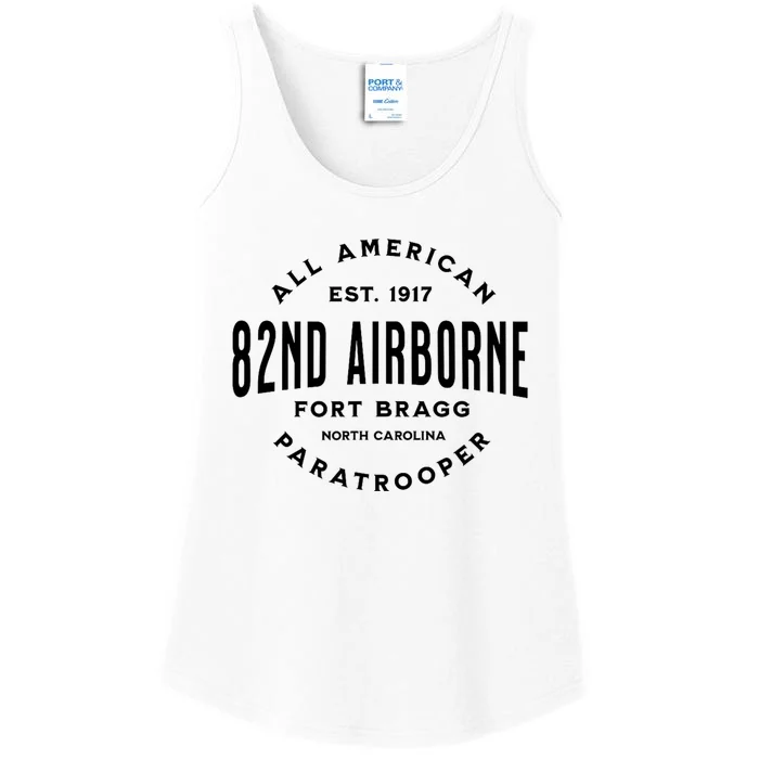 82nd Airborne Paratrooper Fort Bragg All American Veteran Ladies Essential Tank