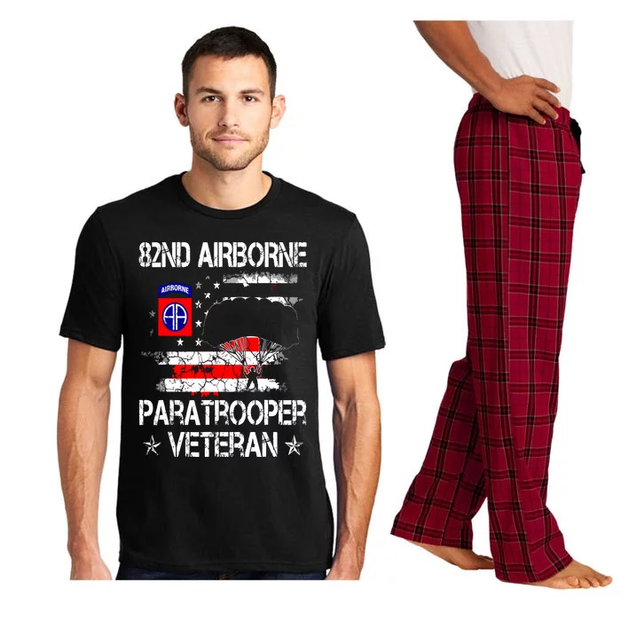 82nd Airborne Paratrooper Veteran Flag Veterans Day Pajama Set