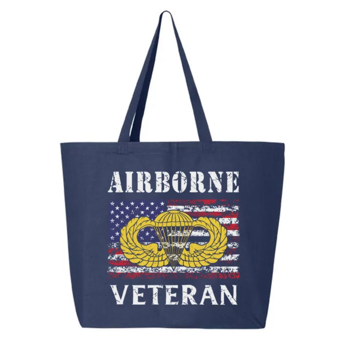 82nd Airborne Paratrooper Jump Wings Us Flag Army Veteran Gift 25L Jumbo Tote