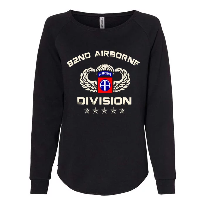 82nd Airborne Paratrooper Veteran Flag Veterans Day Womens California Wash Sweatshirt