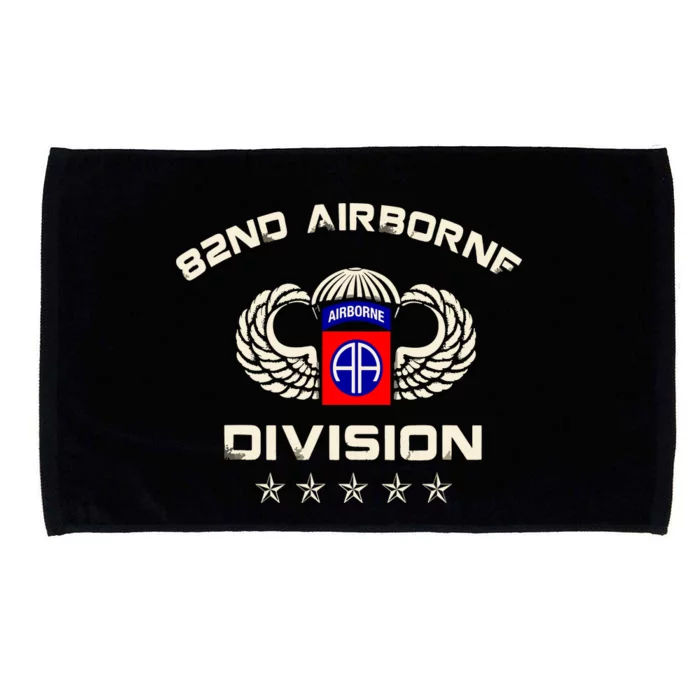 82nd Airborne Paratrooper Veteran Flag Veterans Day Microfiber Hand Towel