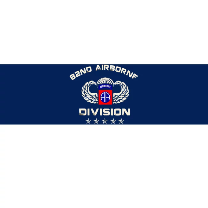 82nd Airborne Paratrooper Veteran Flag Veterans Day Bumper Sticker