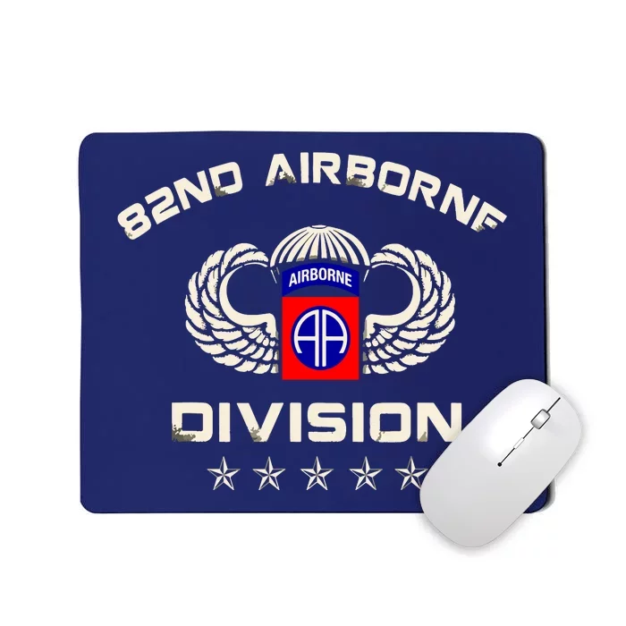 82nd Airborne Paratrooper Veteran Flag Veterans Day Mousepad