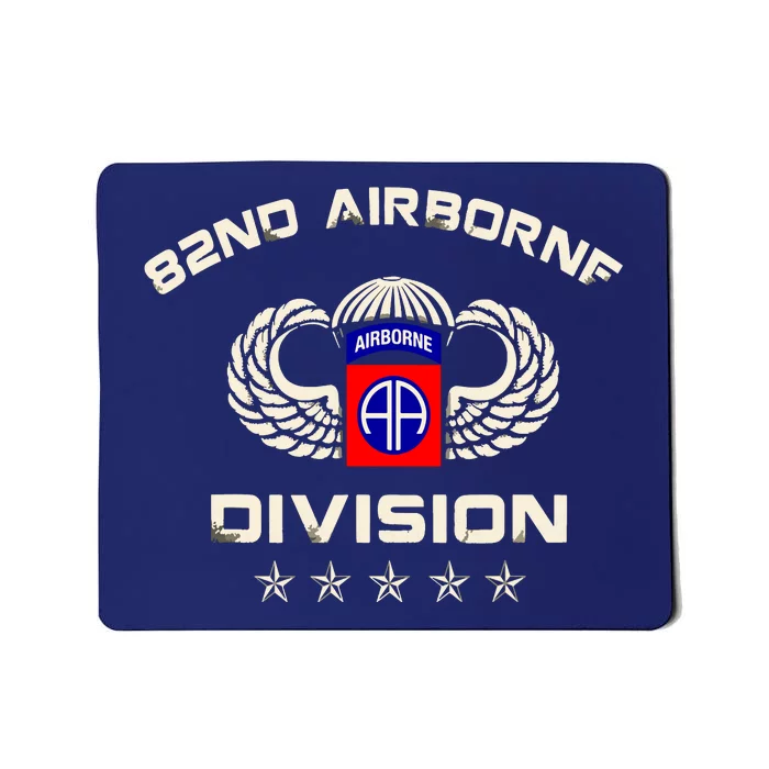 82nd Airborne Paratrooper Veteran Flag Veterans Day Mousepad