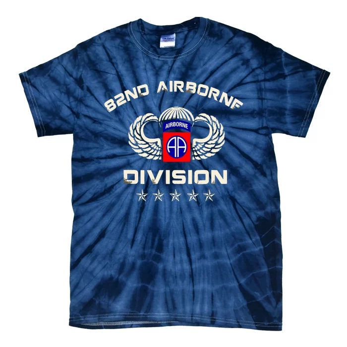 82nd Airborne Paratrooper Veteran Flag Veterans Day Tie-Dye T-Shirt