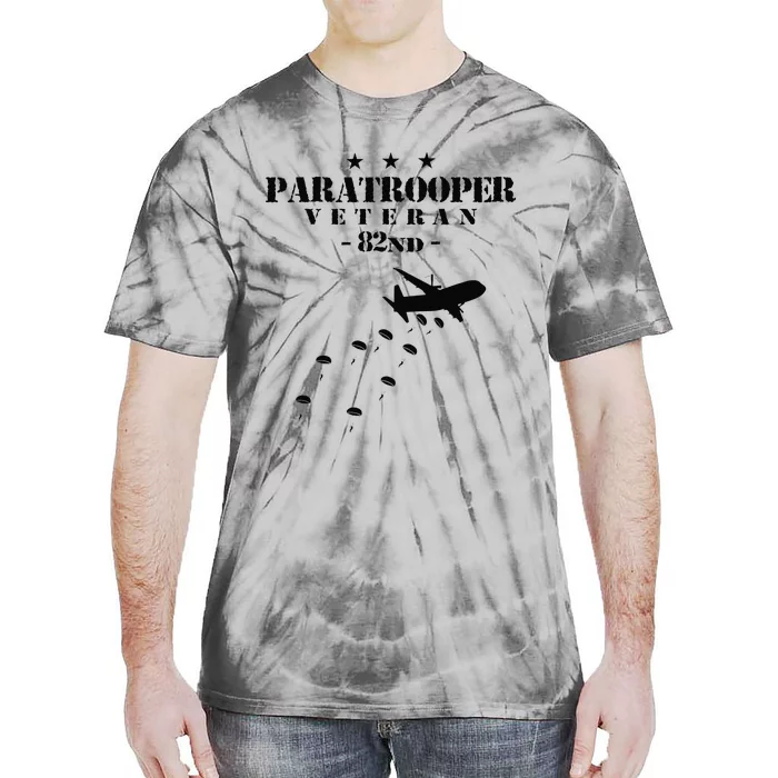 82nd Airborne Veteran Paratrooper Tie-Dye T-Shirt