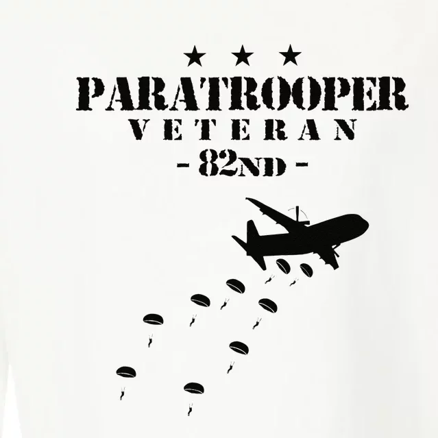 82nd Airborne Veteran Paratrooper Cropped Pullover Crew