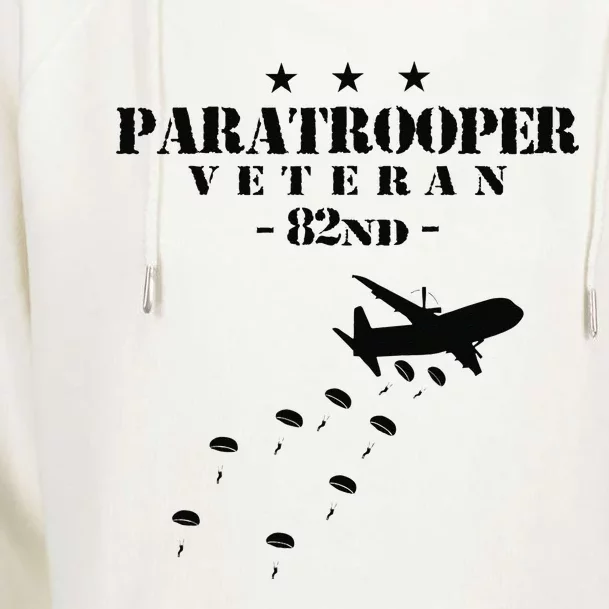 82nd Airborne Veteran Paratrooper Womens Funnel Neck Pullover Hood