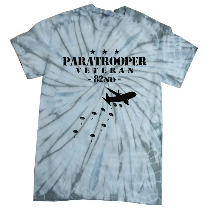 82nd Airborne Veteran Paratrooper Tie-Dye T-Shirt