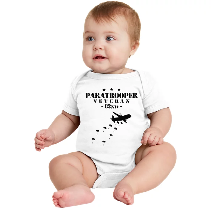 82nd Airborne Veteran Paratrooper Baby Bodysuit