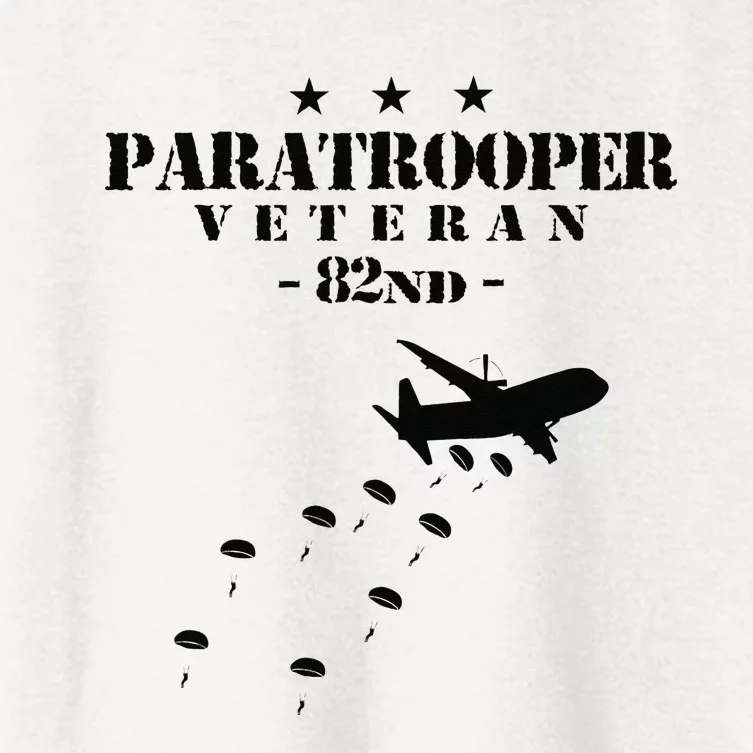 82nd Airborne Veteran Paratrooper Women's Crop Top Tee