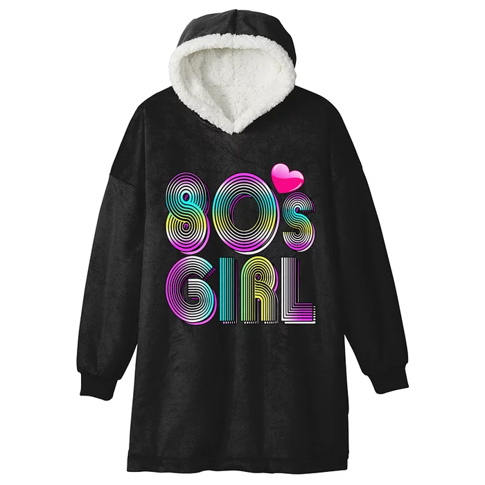 80's Birthday 1980's Birthday Retro Vintage 80's Hooded Wearable Blanket