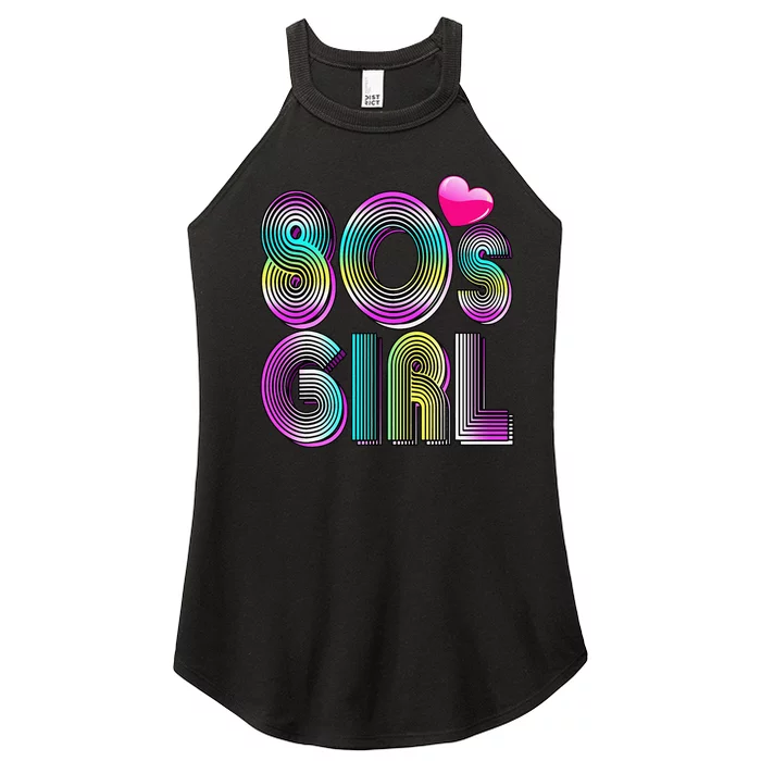 80's Birthday 1980's Birthday Retro Vintage 80's Women’s Perfect Tri Rocker Tank