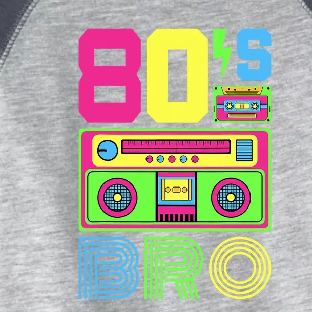 80s Bro 1980s Fashion 80 Theme Party Outfit Eighties Costume Toddler Fine Jersey T-Shirt