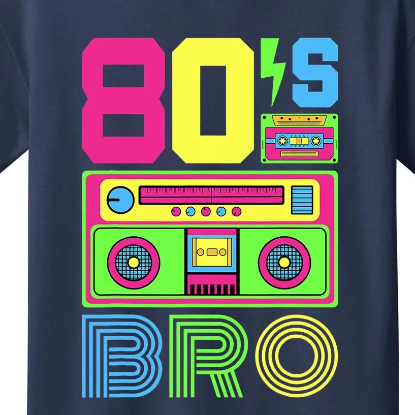 80s Bro 1980s Fashion 80 Theme Party Outfit Eighties Costume Kids T-Shirt