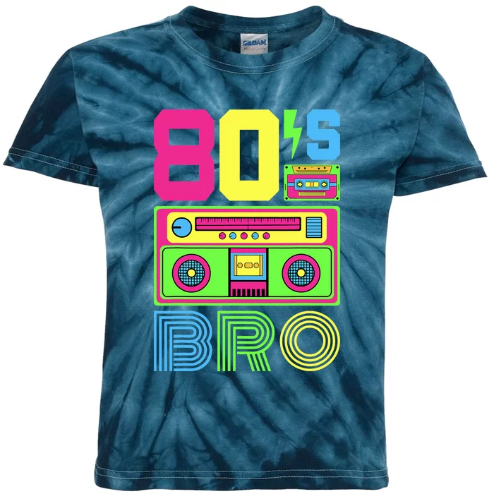 80s Bro 1980s Fashion 80 Theme Party Outfit Eighties Costume Kids Tie-Dye T-Shirt