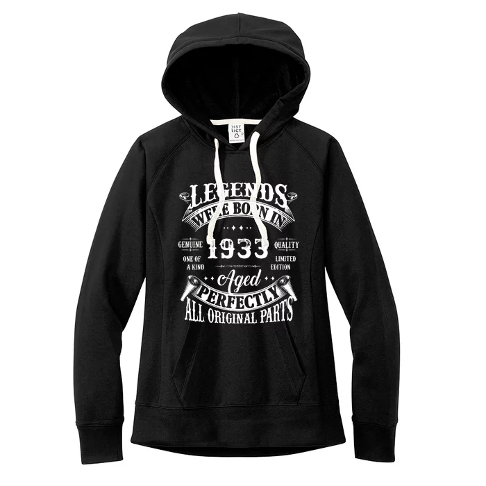 89 Birthday 1933 Gift Vintage 89 Birthday Women's Fleece Hoodie