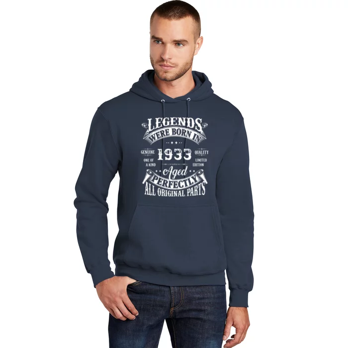 89 Birthday 1933 Gift Vintage 89 Birthday Hoodie