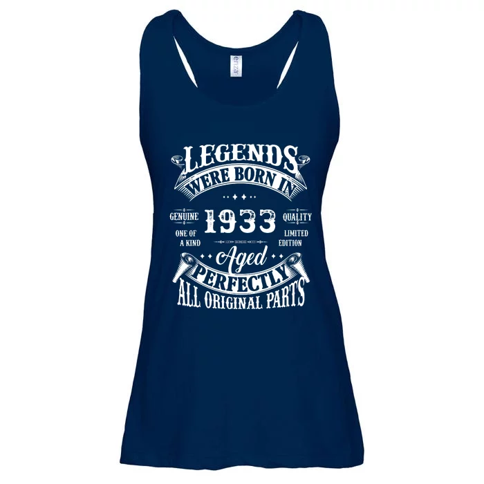 89 Birthday 1933 Gift Vintage 89 Birthday Ladies Essential Flowy Tank